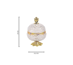GLASS PINEAPPLE SMALL VGC367S CANDY JAR LILY